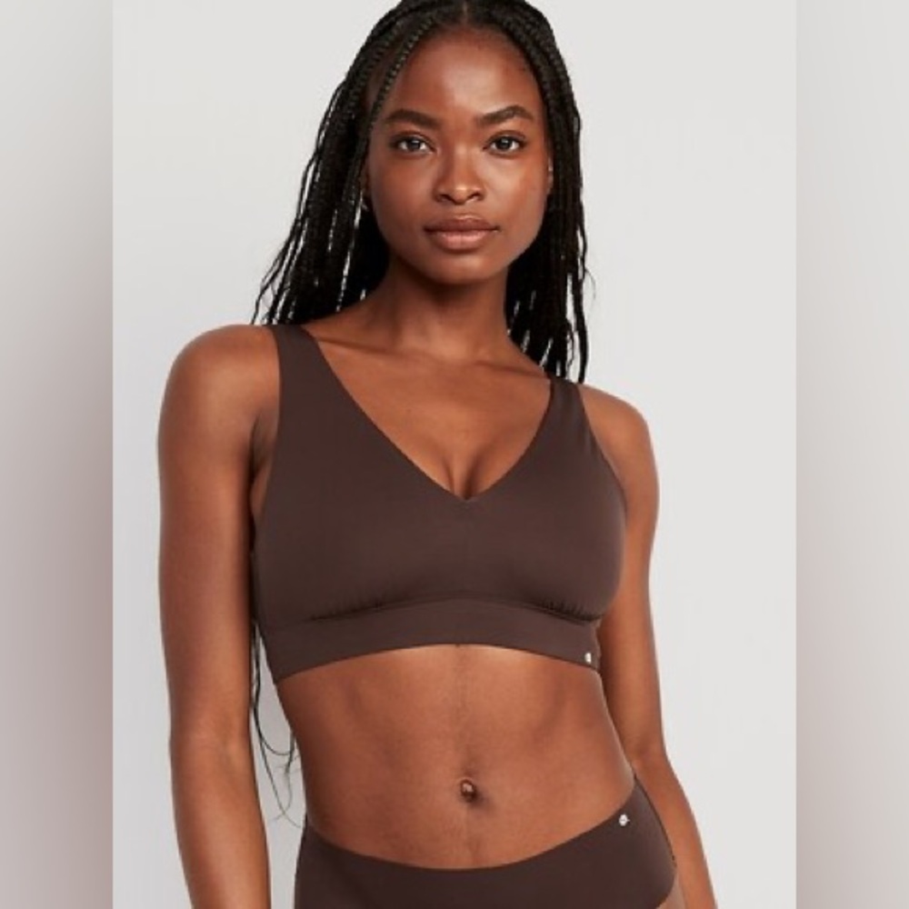 Old Navy Chocolate Brown No Show Bralette size Large